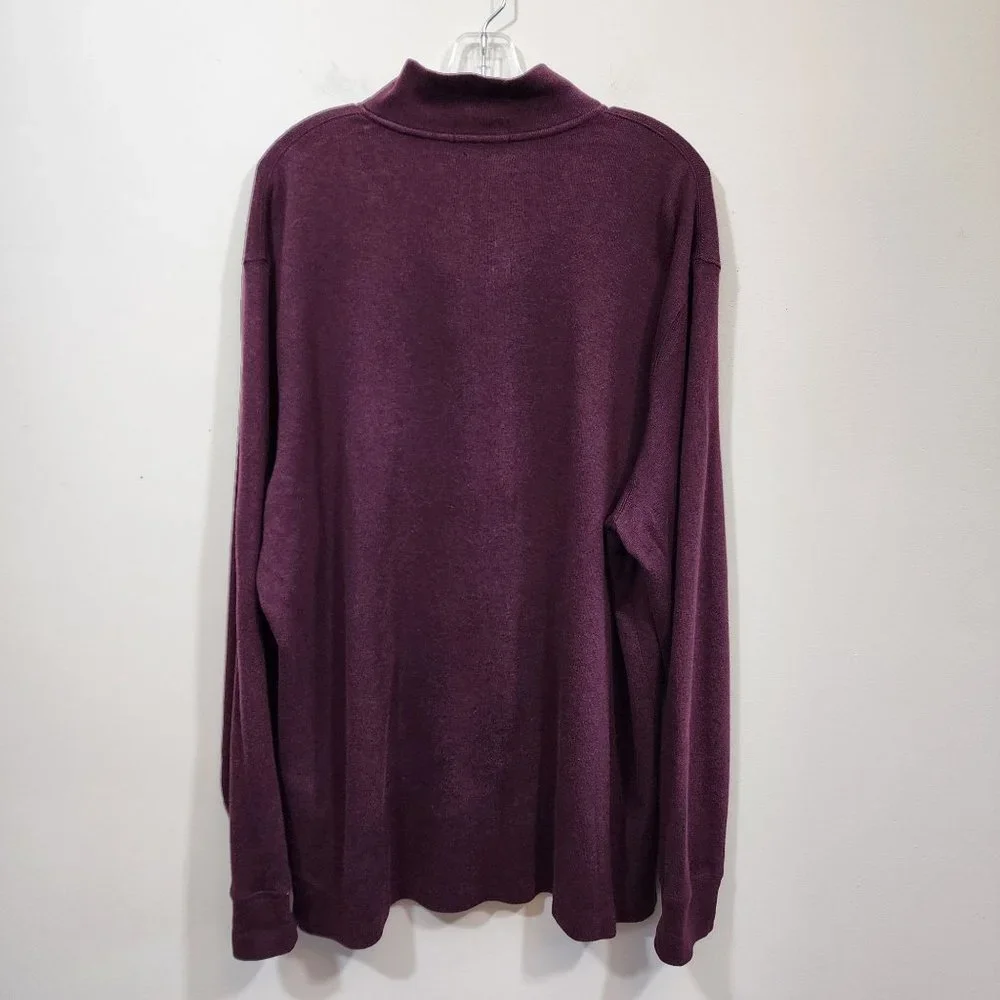 Polo Ralph Lauren 1/4 zip‎ long sleeve burgundy pullover shirt men's size XL